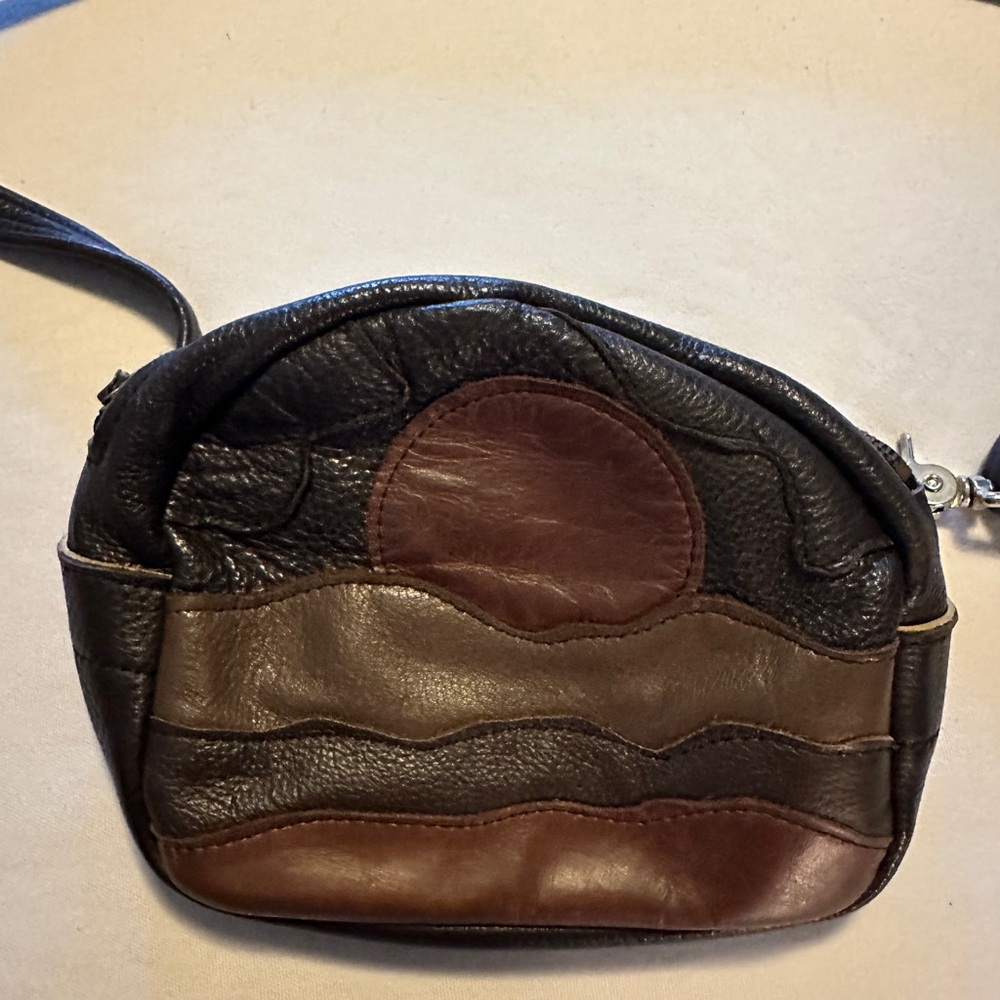 Grooves and Grain Leather Purse